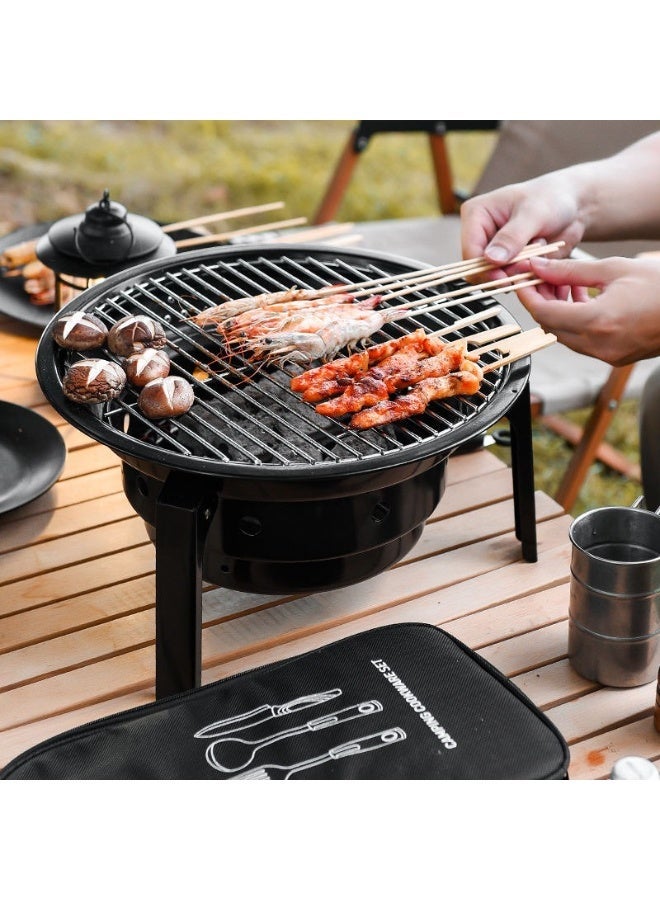 Portable Charcoal BBQ Grill – Compact Foldable Design, Tabletop & Outdoor Use, Easy Assembly - Image 3